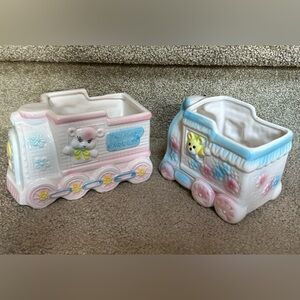 Vintage Relpo Japan Babyland Express Train & Nursery Planter